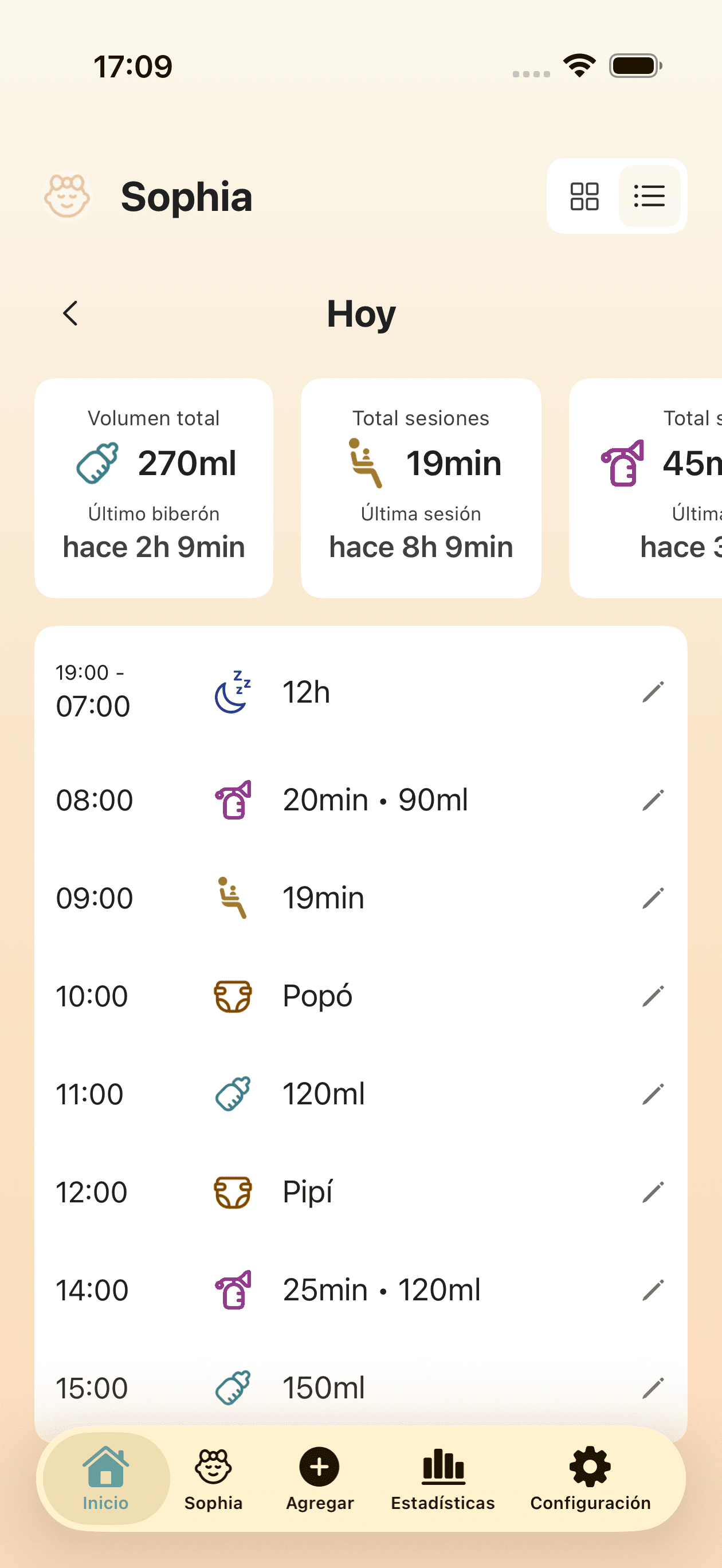 Pantalla de configuración con interruptor de modo oscuro e interfaz simple